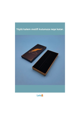 Tüylü Motifli Kaliteli Hediyelik Kalem Kutusu 17 Cm Çok Renkli