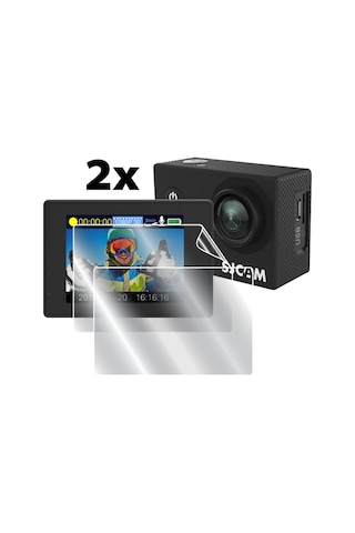 Sjcam SJ4000 Air Aksiyon Kamera ile uyumlu IPG Ekran Koruyucu (2 Adet)