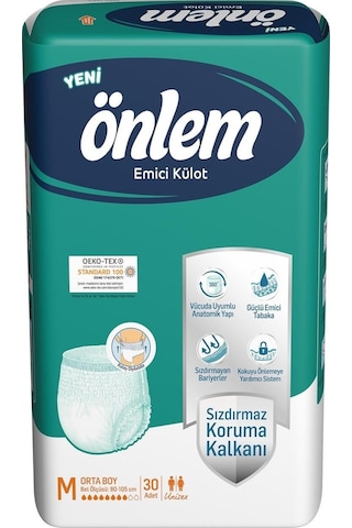 Önlem Yetişkin Emici Külot Bezi Orta Boy Medium 30 Adet X 2 Adet M