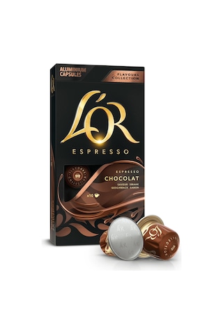 L'or Çikolata Aromalı Nespresso Uyumlu Alüminyum Kapsül Kahve 10'lu