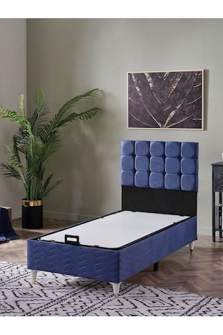 Beehanem 120x200 Bengü Baza+başlık Yataksız Lacivert 120 X 200