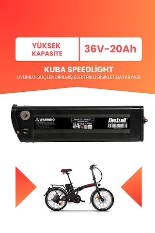 Kuba Speedlight Uyumlu 36v 20ah Yüksek Kapasite Batarya