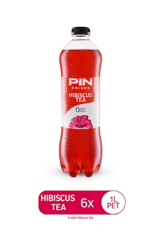 Pin Hibiskus Çayı - Şekersiz & Kalorisiz 1 Litre X 6 Adet Ice Tea