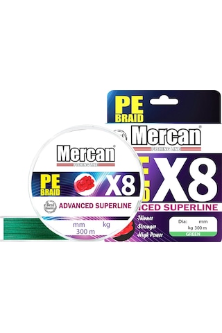 PE Braıd X8 300 M. 1X1 Yeşil Makara Misina