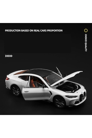 1:23 M4 G82 M4 Supercar Alaşım Diecasts Ses Ve Işık Beyaz