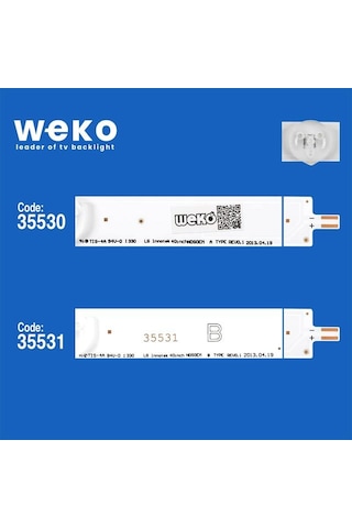 Wkset-5181 35530x5 35531x5 Lg Innotek 40ınch Ndsoem 10 Adet Led Bar 38cm Tvnizi Açıp İçindeki Led Barla Birebir Aynısı Olduğunu Görmeden Almayınız. Sonrasında İade Almamaktayız. Beyaz