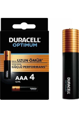 Duracell Optımum Mx2400 1.5 Volt Alkalin Aaa İnce Kalem Pil 4lü Paket -74298