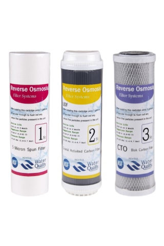 Reverse Osmosis Su Arıtma Ön Filtre Takımı 3 Lü Set Water Quality