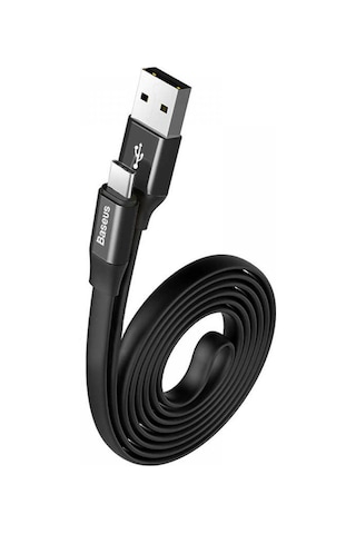Baseus Nimble 2A Type-C Şarj ve Data Kablosu 1.2 Metre Siyah CATMBJ-AO1