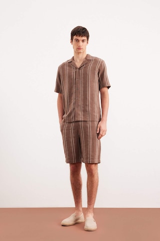 Defacto Regular Fit Jakarlı Bermuda Şort E0809ax25smbn326 Kahve