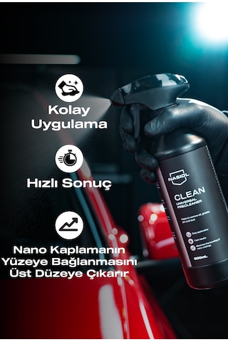 Nasiol Clean Seramik Kaplama Öncesi Yüzey Temizleyici Genel Temizleme 500ML Araç Ev Temizlik Spreyi