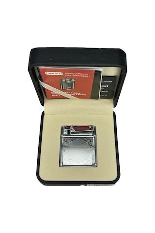 Retro Benzinli Çakmak Muhtar Çakmağı Gümüş Metal