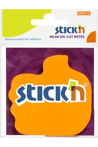 Stick'n 21178 Yapışkanlı Parmak Not Kağıdı 70x76 50 Yaprak Turuncu