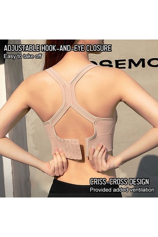 Jeemson Kadınlar İçin Nefes Alabilen Spor Sütyeni - Şok Emici, Ayarlanabilir, Çıkarılabilir Pedli, Yoga Ve Koşu İçin Sarı