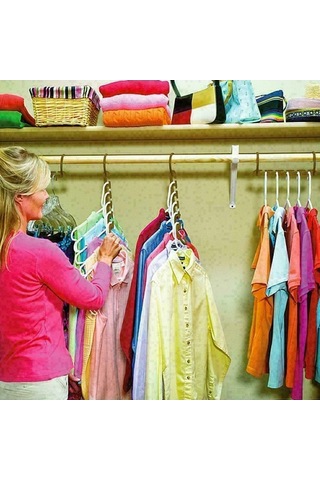 Ulzyvf 8'li Çok Amaçlı Askı Seti - Katlanabilir, Tasarruflu, Dayanıklı Pp Beyaz Beyaz