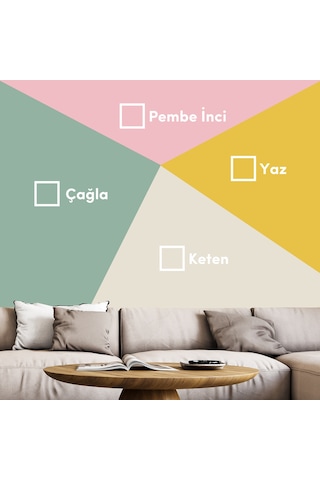 Bi Boya Geometrik Duvar Boyama Seti 6 - 1 L