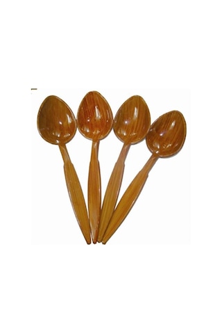 Uzun Saplı Plastik 4 Adet Oyun Kaşığı