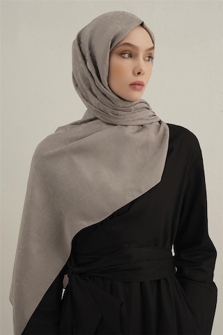 Armine Lyocell Naia Kare Monogram Şal 6 20 Vizon