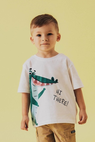 Name It Nmmhelge Ss Nreg Top Pb Beyaz Erkek Çocuk Kısa Kol T-shirt Beyaz