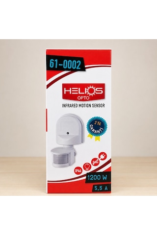 Helıos Opto İnfrared Hareket Sensörü 1200w Ip44 180 Beyaz Helıos Opto İnfrared Hareket Sensörü 1200w Ip44 180 Beyaz