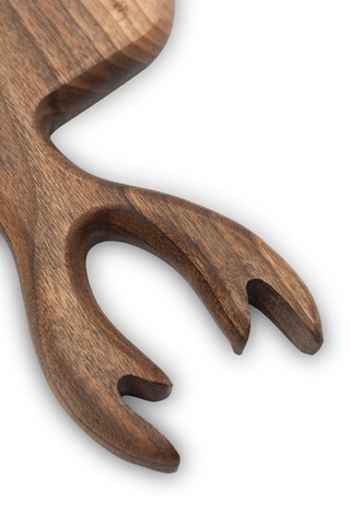 Yekpare Masif Ahşap Sunum Tahtası Kesme Tahtası Ceviz Medium 2