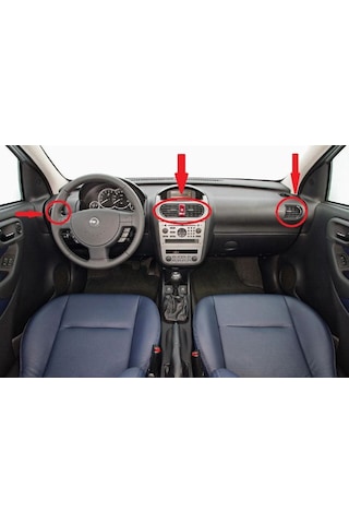 Muga Opel Corsa C Kalorifer Muzul Izgarası 4'lü Takım-4 Adet