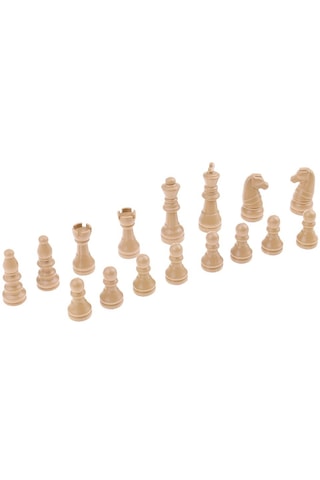 Homyl 16 Adet Yedek Plastik Satranç Taşları / Takımı Oyuncak Bej