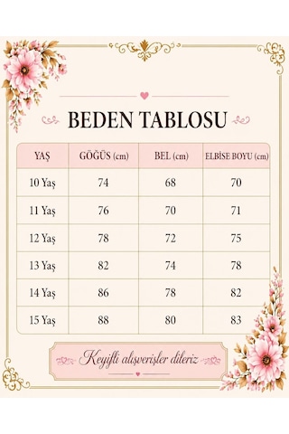 Erkut Kız Çocuk Abiye Siyah Krep Kumaş Taş Detaylı Korse Görünümlü Abiye Elbise 10-15 Yaş
