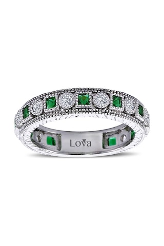Lova Pırlantalı Prenses Zümrüt Tamtur Yüzük - 1040082