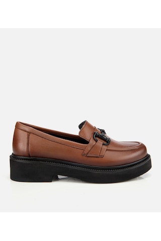 Hotiç Kadın Deri Kahverengi Kalın Tabanlı Klasik Loafer 01ayh314410a410 01ayh314410a410 Kahverengi