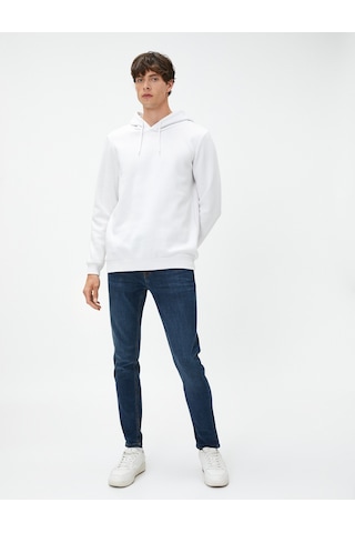 Koton Skinny Fit Kot Pantolon - Michael Jean Orta İndigo 4wam40138nd
