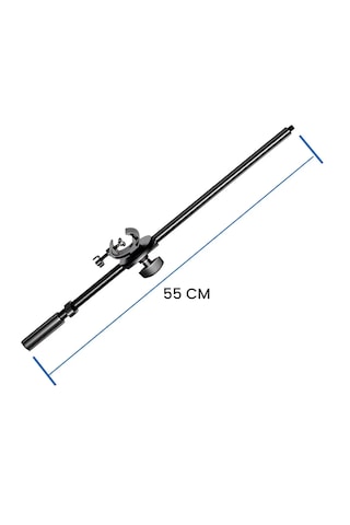 Microcase 55 Cm Ayarlanabilir 1/4 Vida Uçlu Tripod Uzatma Kolu Mikrofon Standı İçin Bağlantı Kelepçeli Boom Kolu - Al5900 55cm
