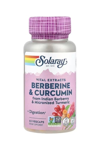 Solaray, Vital Extracts, Berberine & Turmeric Curcumin, 60 Vegcaps