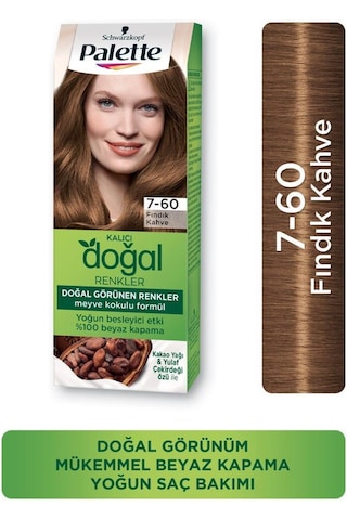 Palette Kalıcı Doğal Renkler Saç Boyası 7-60 Fındık Kahve X 3 Adet