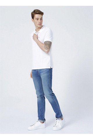 Dockers Erkek Minimalist Polo Yaka Kısa Kol T-shirt - Günlük Kullanım Beyaz