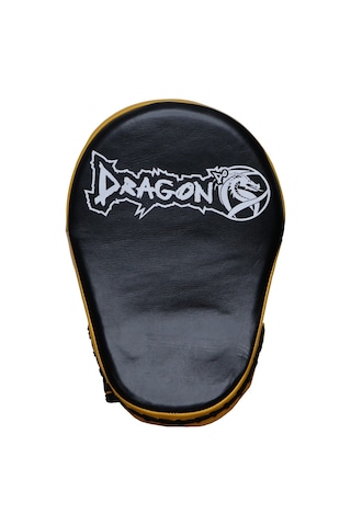 Dragondo 40210-l Hakiki Deri Ellik Kick Boks Lapa - Çift Siyah - Sarı
