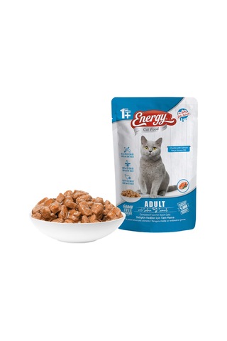 Energy Somonlu Pouch Konserve Yetişkin Kedi Maması 12 x 85 G