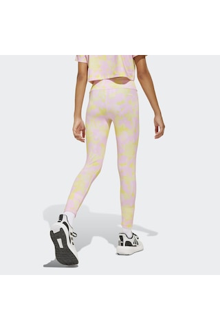 Adidas Train Essentials Flower Print Çocuk Tayt Jj5055 Çok Renkli