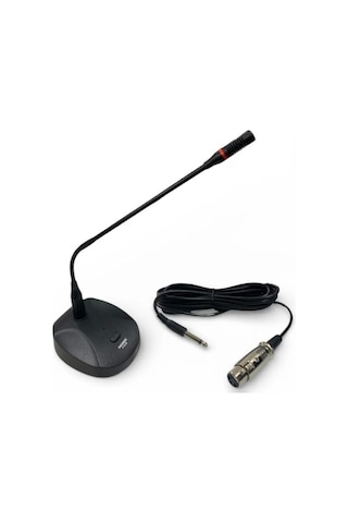 Rose R-503m Kablolu Masaüstü Kürsü Mikrofonu - 48v Phantomlu - Ses Ayarlı
