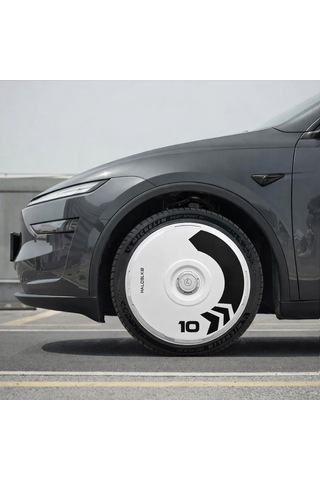 Haloblk Halodısc 2 Arrow - Tesla Model Y - 19 İnç Aerodinamik Beyaz Jant Kapağı - 4 Adet