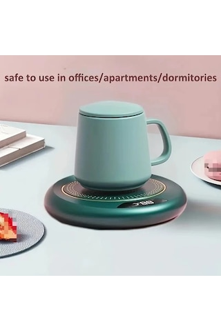 Willowhaven Pembe 1 Adet Usb Kahve Isıtıcı 3 Sıcaklık 8 Saat Otomatik Kapama Seyahat Bardağı Uyumlu