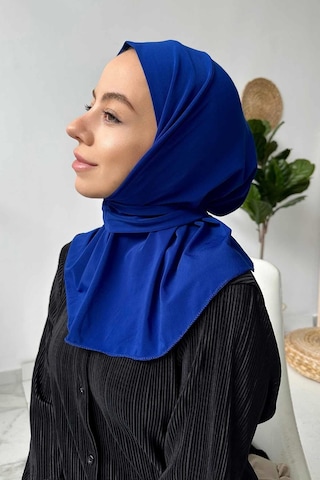 Kahijab Çıtçıtlı Bone - Saks Mavi - Standart Saks