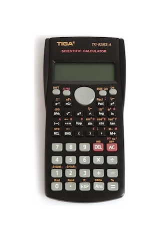 Tiga Bilimsel Fonksiyonlu Hesap Makinesi Tg-82ms-a 12 Hane Siyah