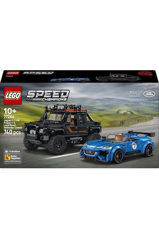 LEGO® Speed Champions Jaguar Project 7 ve Land Rover Defender 77264 - 10+ Yaş için Minifigür İçeren Oyuncak Yapım Seti (740 Parça)