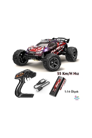 55 Km/h Hız Yapan Süspansiyonlu Profesyonel Kumandalı Arazi Aracı Rock Crawler Servo Motor 1:14