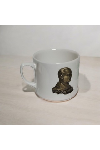 3d Atatürk Desenli Kupa - Anlamlı Hediyelik Kupa Bardak Beyaz