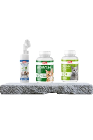 Purecanpati Kediler İçin Pati Temizleme Sarımsak Tablet ve Multivitamin