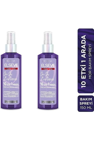 Elseve L'oreal Paris Color Vive Sarı Saç Kurtarıcı Mor Sıvı Bakım Kremi 150 Ml X 2 Adet