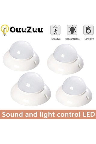 Led Sensörlü Işık 3w 5w 7w Ses Ve Işık Kontrolü Yuvarlak Işık Otomatik Anahtar Led Gece Lambası Sensörü Tavan Lambası 3w Diğer