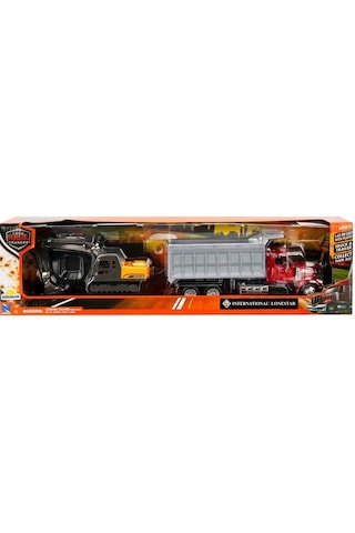 1:43 Long Haul Damperli İş Makineli Taşıyıcı Kamyon